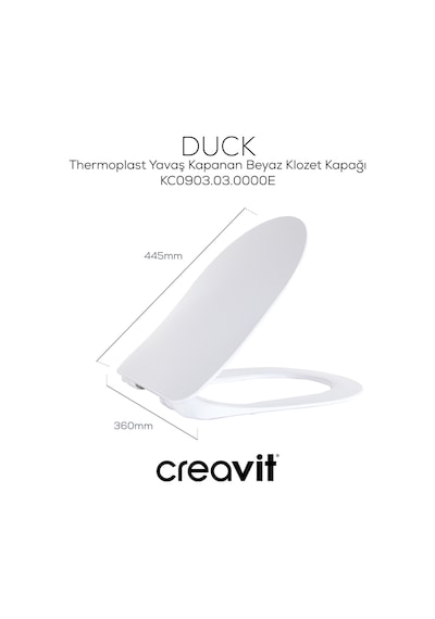 Creavit Terra Rim-off Thermoplast Kapaklı Gömme Rezervuar Set