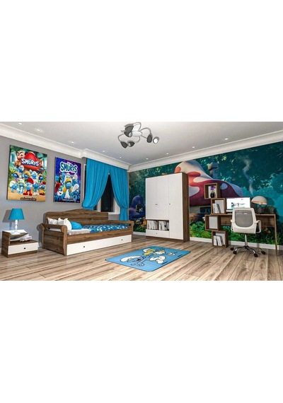 Puzzle Genç Odası Takımı Mdf Beyaz Puzzle Genç Odası Takımı Mdf Beyaz