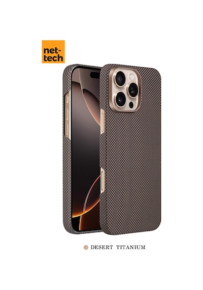 Nettech Apple Uyumlu iPhone 15 Pro Max Nt-n075 Kevlar Karbon Arka Koruma Kılıf - Siyah Siyah