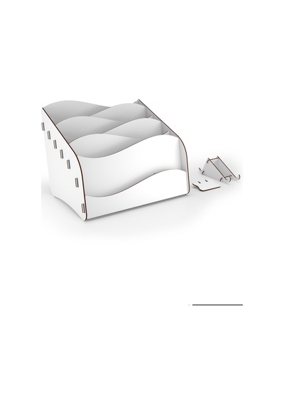 Design Otto Wavy Masaüstü Organizer Evrak Rafı - 6 Renk Beyaz - 623962313 Beyaz