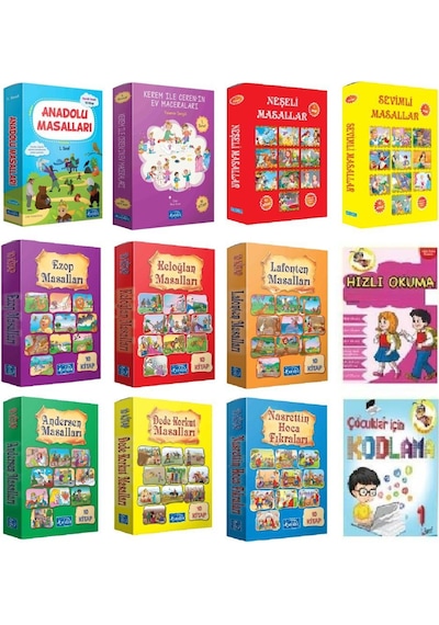 Parıltı 1. Sınıf Hikaye Seti 10 Kutu 100 Kitap Set + Hızlı Okuma