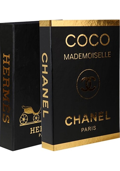 2'li Cococ & Siyah Gold Dekoratif Kitap Kutu
