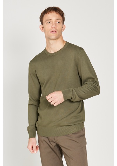 AC&Co / Altınyıldız Classics Erkek Hakı Standart Fit Normal Kesim Bisiklet Yaka Triko Kazak Haki AC&Co / Altınyıldız Classics Erkek Hakı Standart Fit Normal Kesim Bisiklet Yaka Triko Kazak Haki