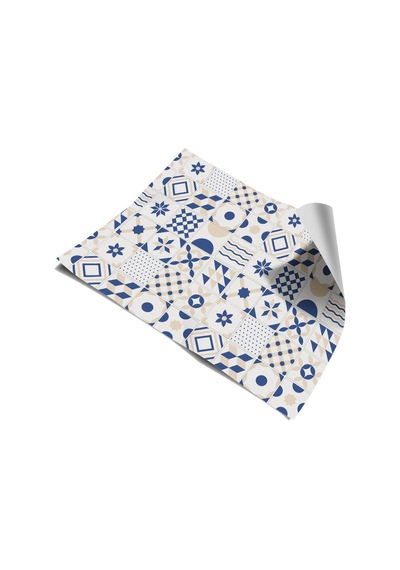 Mutfak Tezgah Arası Kendinden Yapışkanlı Folyo Kaplama Fayans Desen Geometrik Soft 60cmx100cm