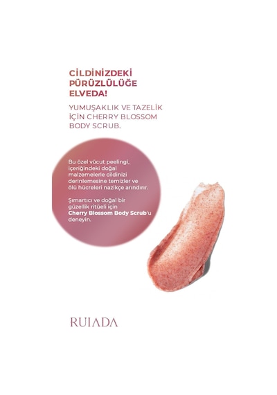 Japon Kiraz Çiçeği Body Scrub Besleyici Arındırıcı Nemlendirici Vücut Peelingi 250 Ml.