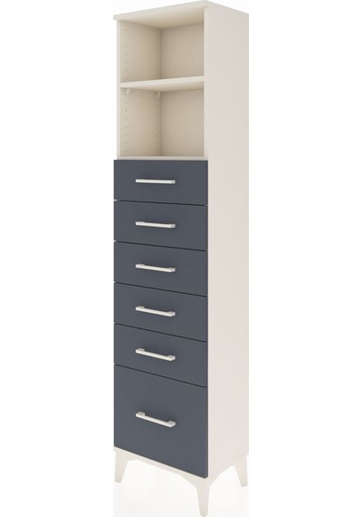 Arges Dolap 2 Raflı 6 Çekmeceli 44x30x182 Aytaşı-antrasit Aytaşı Arges Dolap 2 Raflı 6 Çekmeceli 44x30x182 Aytaşı-antrasit Aytaşı