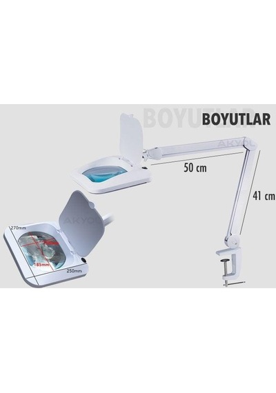 Masaüstü 6020 Ledli Köşeli Büyüteç 5x