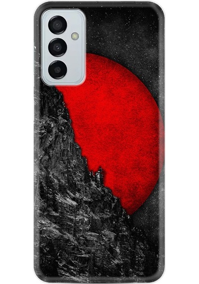 Samsung Uyumlu Galaxy A04S Kilif Silikon Desen Kirmizi Gezegen 1713 556613612