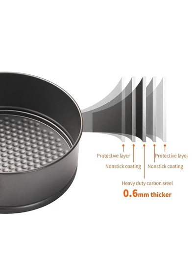 3 Parça Metal Kelepçeli Pasta Kek Kalıbı Seti Kalpli Kare Yuvarlak Füme