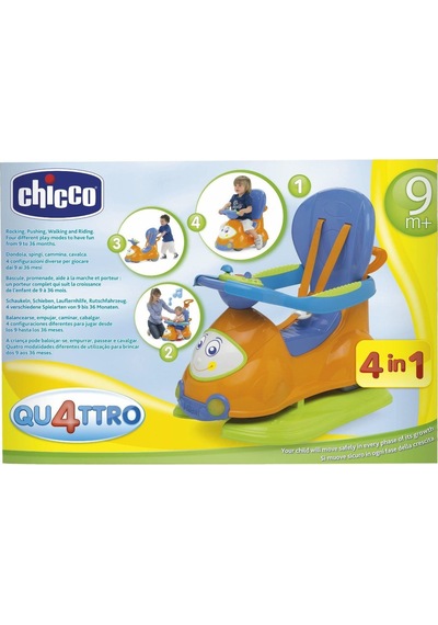Chicco Yeni Quatro 4İn 1 Gezi Yürüme Arabası Orange