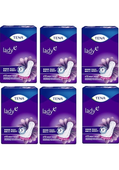 Tena Lady Maxi Night Mesane Pedi 12'Li x 6 72 Adet