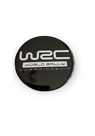 WRC LOGOLU 56 MM JANT GÖBEK STICKER (SİYAH-BEYAZ)