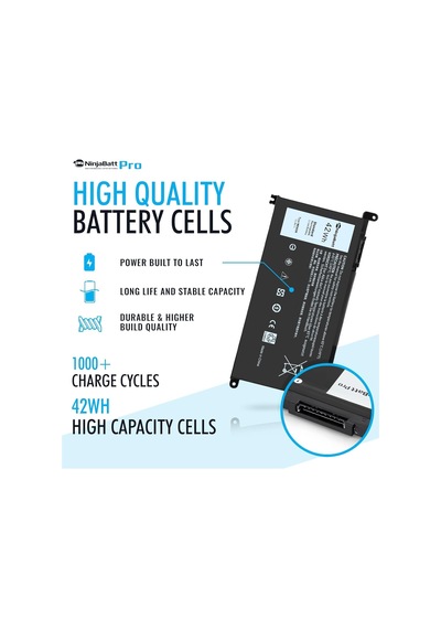 Batarya Dell Wdx0r P69g Inspiron 13 15 5000 7000 5567 7579 5578 5570 5568 7569 5579 5565 7573 1 Tek Renk