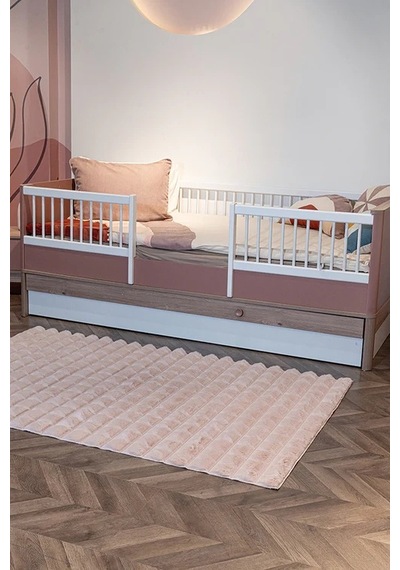 Apex Halı Diamante 7004 Pudra Peluş Kaymaz Taban Dekoratif Halı
