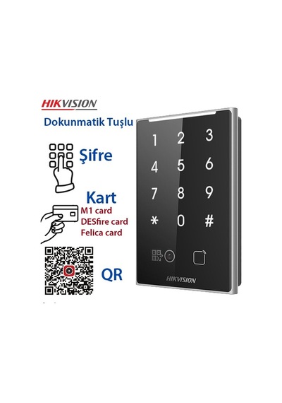 Hıkvısıon K1109dkb-qr Mıfare+nfc+desfıre Kart Dokunmatik Geçiş Kontrol Terminali