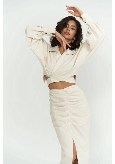 Mai Collection Mai Studios Co. Asos Bej Gömlek Etek Takım Bej