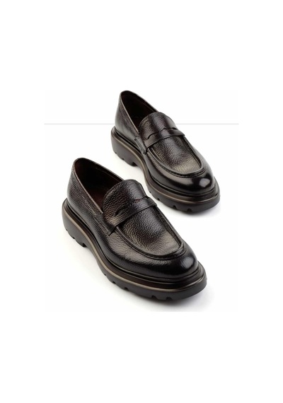 Bambi Kahve Leather Erkek Loafer Ayakkabı E01310113240 Kahve