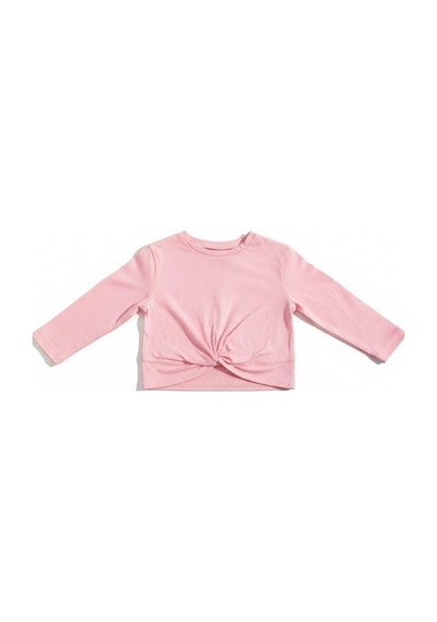 Zekids Kız Bebek Pamuklu İnce Uzun Kollu Bluz-16720 Pembe