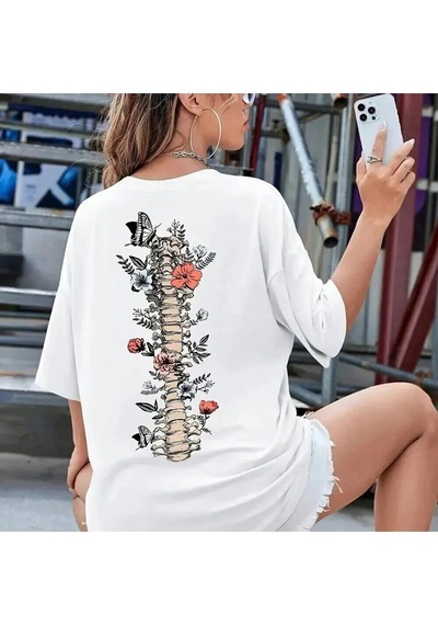 Noıssey Urban Pop Graphic Kadın Tişört Koleksiyonukod 5172 Beyaz