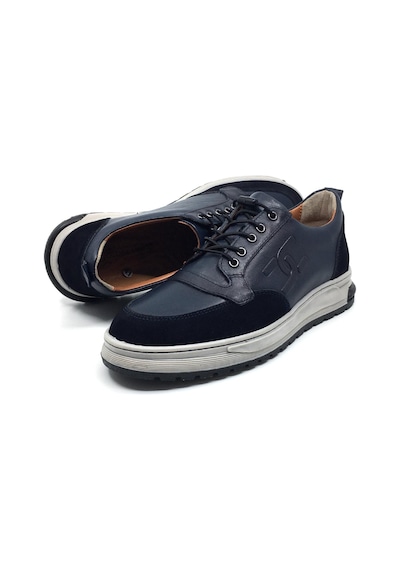 Goldbrand %100 Hakiki Deri Erkek Kışlık Rahat Günlük Casual Lastik Bağcıklı Ayakkabı 40-44 Lacivert