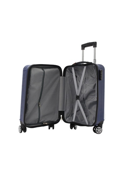 Escape Vlz 072-set Abs 8 Tekerlekli Büyük, Orta, Kabin Boy Valiz, Bavul Seti, Lacivert