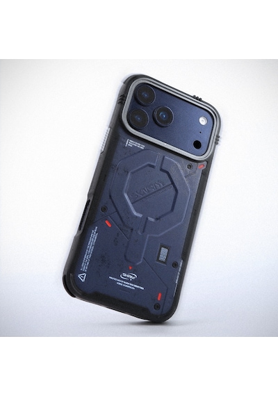 Apple Uyumlu iPhone 17 Pro Max  Kılıf M-safe Şarj Özellikli Airbag Tasarımlı Skinarma Vigor Kapak Mavi Mavi