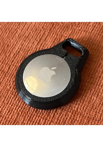 Apple Uyumlu AirTag İçin Dizayn Edilmiş Kılıf Anahtarlık Keychain Siyah