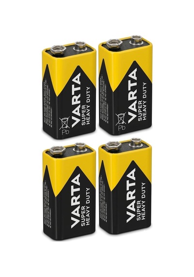 Varta Super Heavy Duty 9v Pil - 4'lü Ekonomik Paket