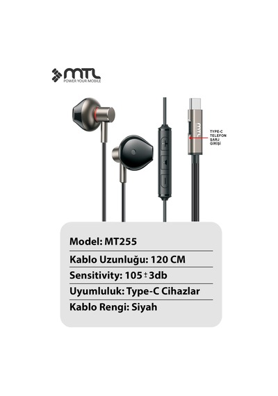 Type-c Mıknatıslı Stereo Kulaklık Şarj Girişli Tak Çalıştır Oyuncu - Yüksek Ses Kalitesi Mt255 00