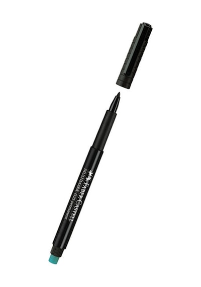 Faber Castell 1525 Permanent Kalem - Asetat Kalemi M Siyah - 3 Adet Çok Renkli