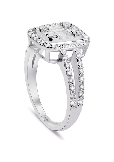 0.85 Ct Baget Pırlanta Modern Tasarım Yüzük