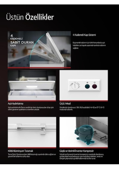 Tecna TYE 6593 Dual 700 L Sandık Tipi Ticari Derin Dondurucu