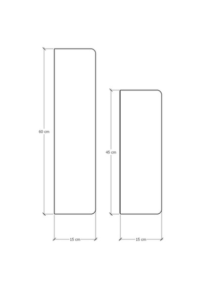 Asra Trend Modern Duvar Rafı DRF-01 %100 MDF 2'li Dekoratif Organizer Kitaplık Meşe