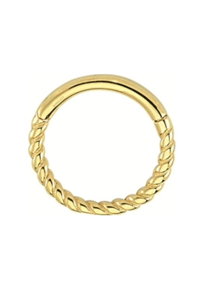 Altın Halka Piercing Burgu 14 Ayar Altın