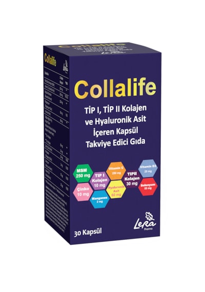 Lera Pharma Collalife Tip I - II Collagen Takviye Edici Gıda 30 Kapsül