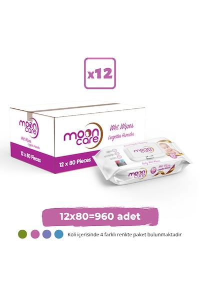 Mooncare Islak Bebek Havlusu 12 x 80 Yaprak