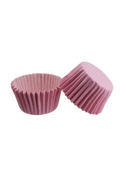 Muffin Cupcake Kek Kalıbı Kapsülü Özel Pet Kapsül 25 Adet Pembe R