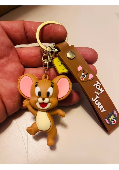 Tom Ve Jerry Sevimli Fare Jerry Silikon Anahtarlık Çanta & Araba Süsü