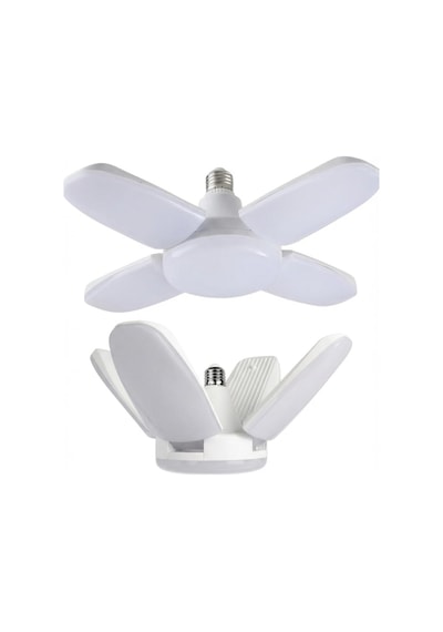 30 Watt 4 Kollu Pervane Led Ampul, Katlanabilir Fan Tipi Tavan Lambası, 6500k Beyaz Işık, 3250 Standart