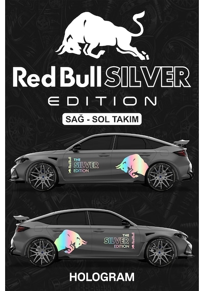 Red Bull Sılver Edıtıon Sticker - Yan Gövde Kaplama Seti Hologram - 815068273