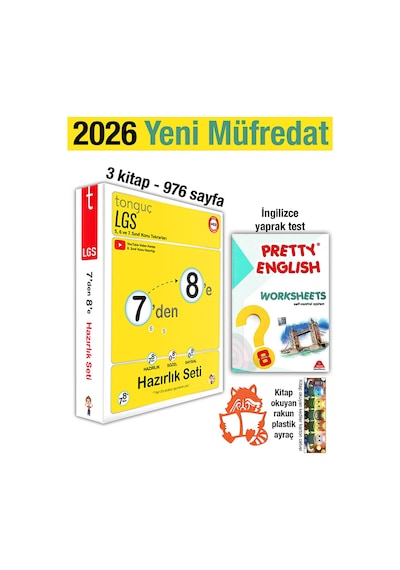 7'den 8'e Hazırlık Seti 2026 Yaz Tatili 8. Sınıf İngilizce Yaprak Test