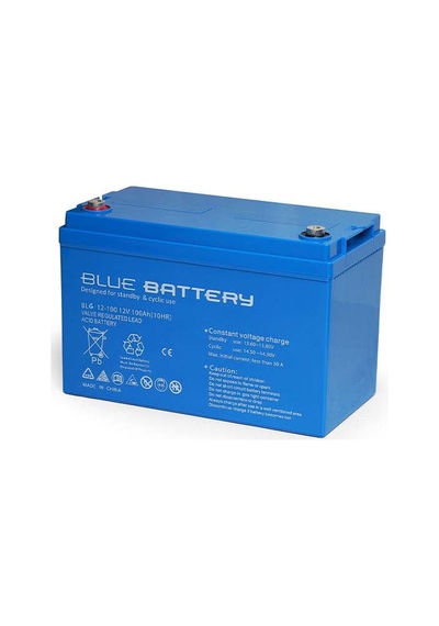 Blue Battery 12 Volt 100 Amper Jel Akü Derin Döngü Blg12-100 Deep