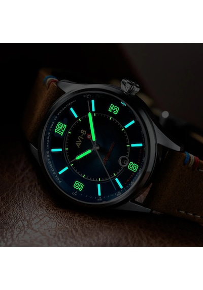 Avı-8 Flyboy Av-4153-02 Lafayette 110th Anniversary Limited Edition Otomatik Erkek Kol Saati Gri