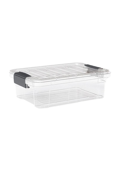 Dünya Dp-33103-102 Çok Amaçlı Saklama Kutusu 4.25 Lt - Kilitli Kapak Şeffaf 305x210x100 Mm- 12'li Paket