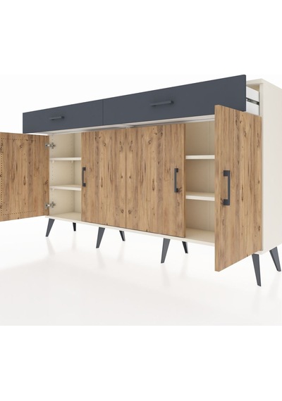 Arges Konsol 4 Raflı 2 Çekmeceli 4 Kapaklı 176x30x99 Aytaşı-çam/a Aytaşı-çam/antrasit Arges Konsol 4 Raflı 2 Çekmeceli 4 Kapaklı 176x30x99 Aytaşı-çam/a Aytaşı-çam/antrasit
