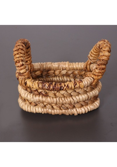 Söbe Oval Ekmek-havlu- Saklama Sepeti 23x12x20 Cm Bej
