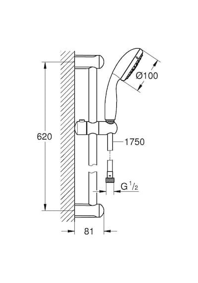 Grohe Tempesta 100 Sürgülü Duş Seti 3 Fonksiyonlu 27644001 Diğer