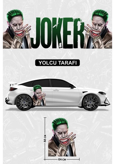 Joker Damaged Yan Gövde Sticker Yolcu - 829986457
