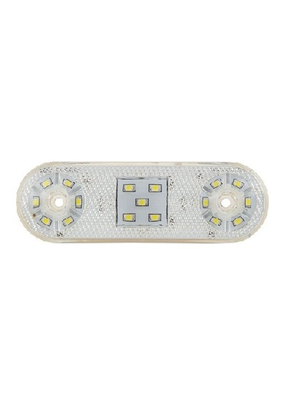 Oval Yan İşaret Lamba 17 Led'li 113mm 12v-24v Beyaz - Fr0314-w