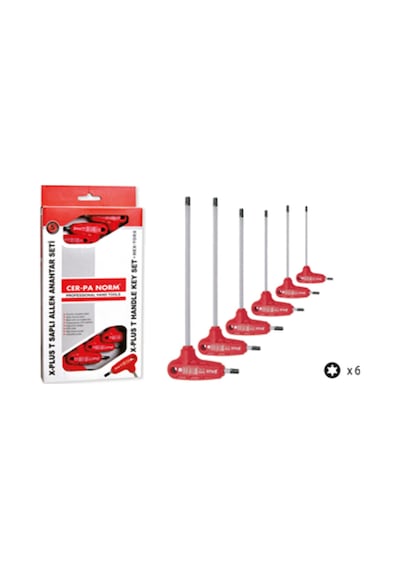 X-plus T.saplı Torx Allen Anahtar Takım 6'lı